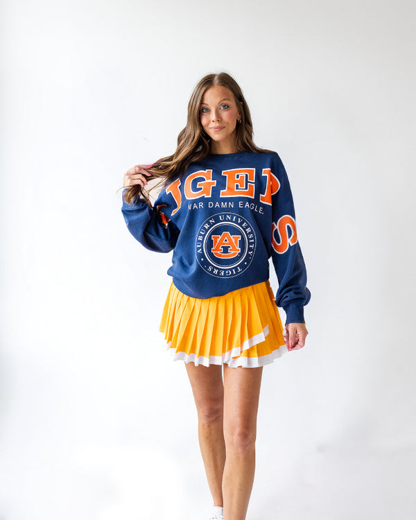 Auburn Philly Split Lantern Sleeve Crew